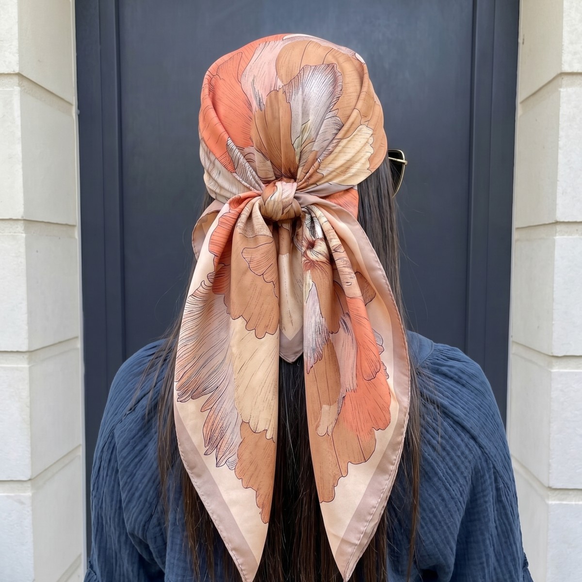 Pashmina Wrap Large - Damska Jedwabna Kwadratowa Apaszka Bandana Chusta