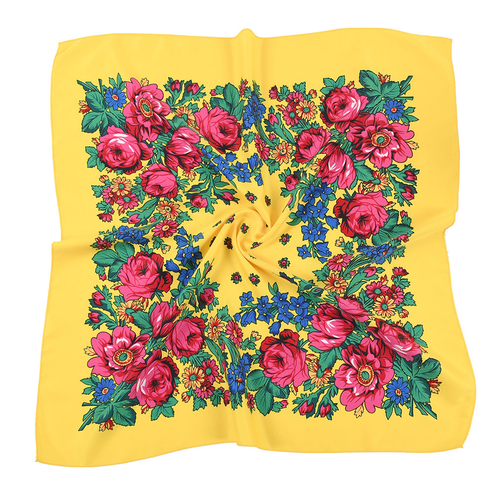 Bandana Cotton - 70*70cm rosyjski styl kwadratowy szalik kobiety
