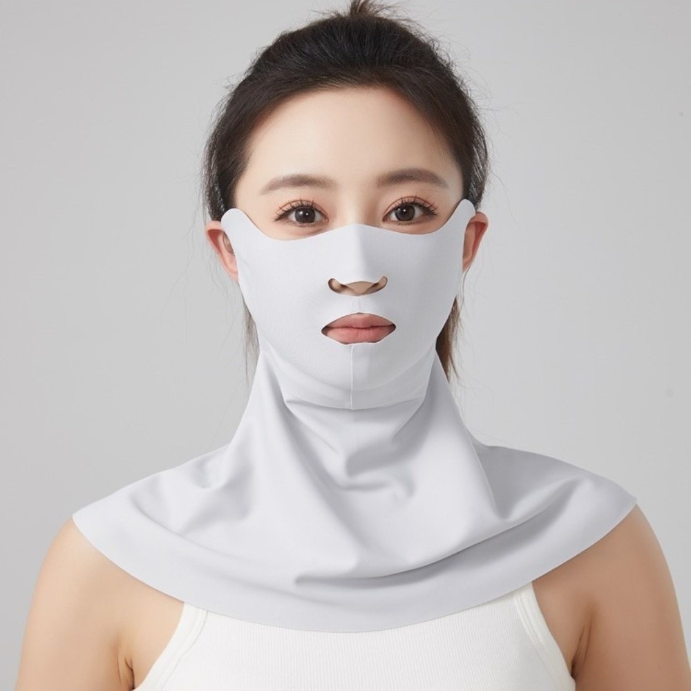 Ascot Neck Scarf - Maska na twarz z jedwabiu lodowego
