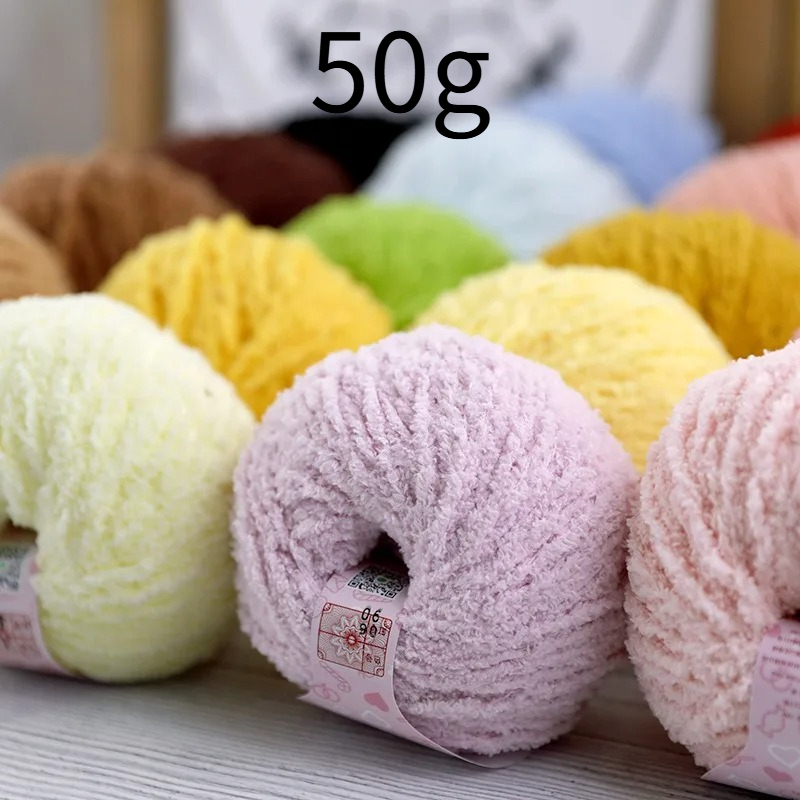Woven Scarf Blanket - 50g Krótkowłóknista włóczka pluszowa 70m, DIY