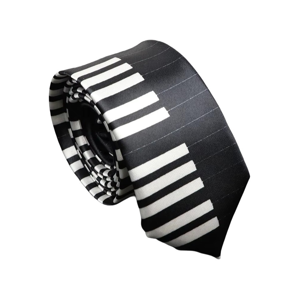 Skinny Tie Men - Prosta, wąska krawatka w stylu pianina,