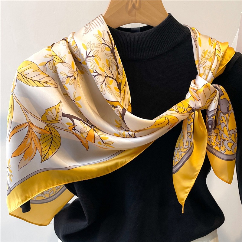 Face Scarf Mask - 1 szt. 70cm Szal Jedwabny w