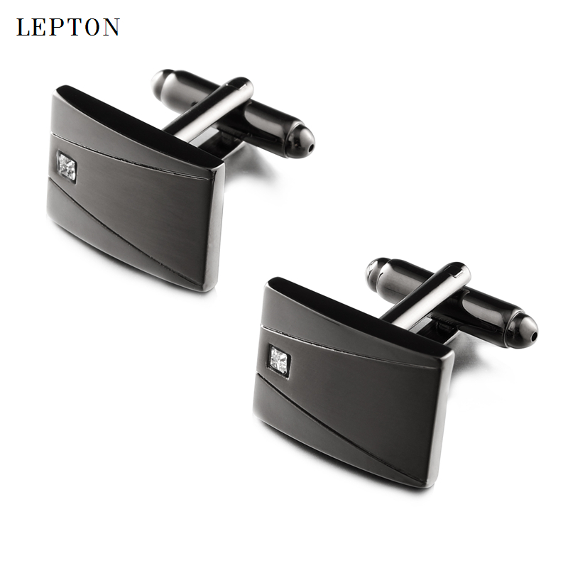 Tie Bar Set Gift - Klasyczny zestaw czarnych spinek do mankietów