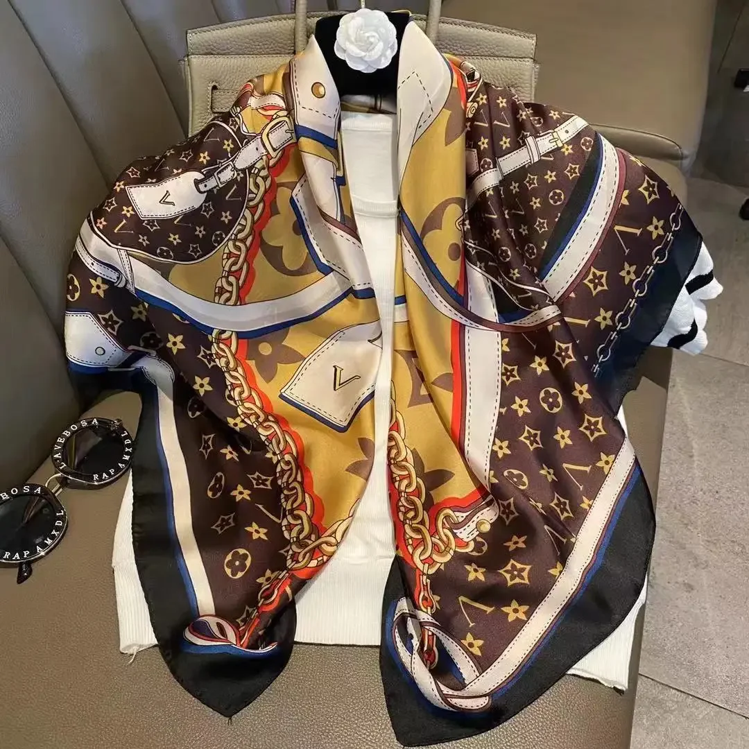 Silk Tie Striped - Lekki luksusowy jedwabny szalik 90 z