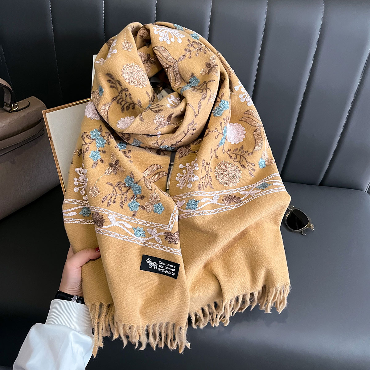 Nowy Zimowy Ciepły Szal Kaszmi – Woven Scarf Blanket recenzja i cena