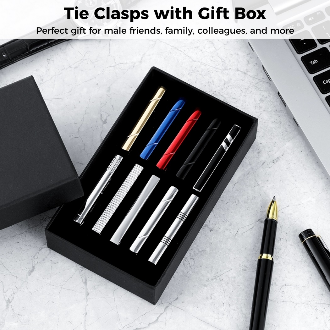 10 szt. spinek do krawata, zes – Tie Bar Set Gift recenzja i cena