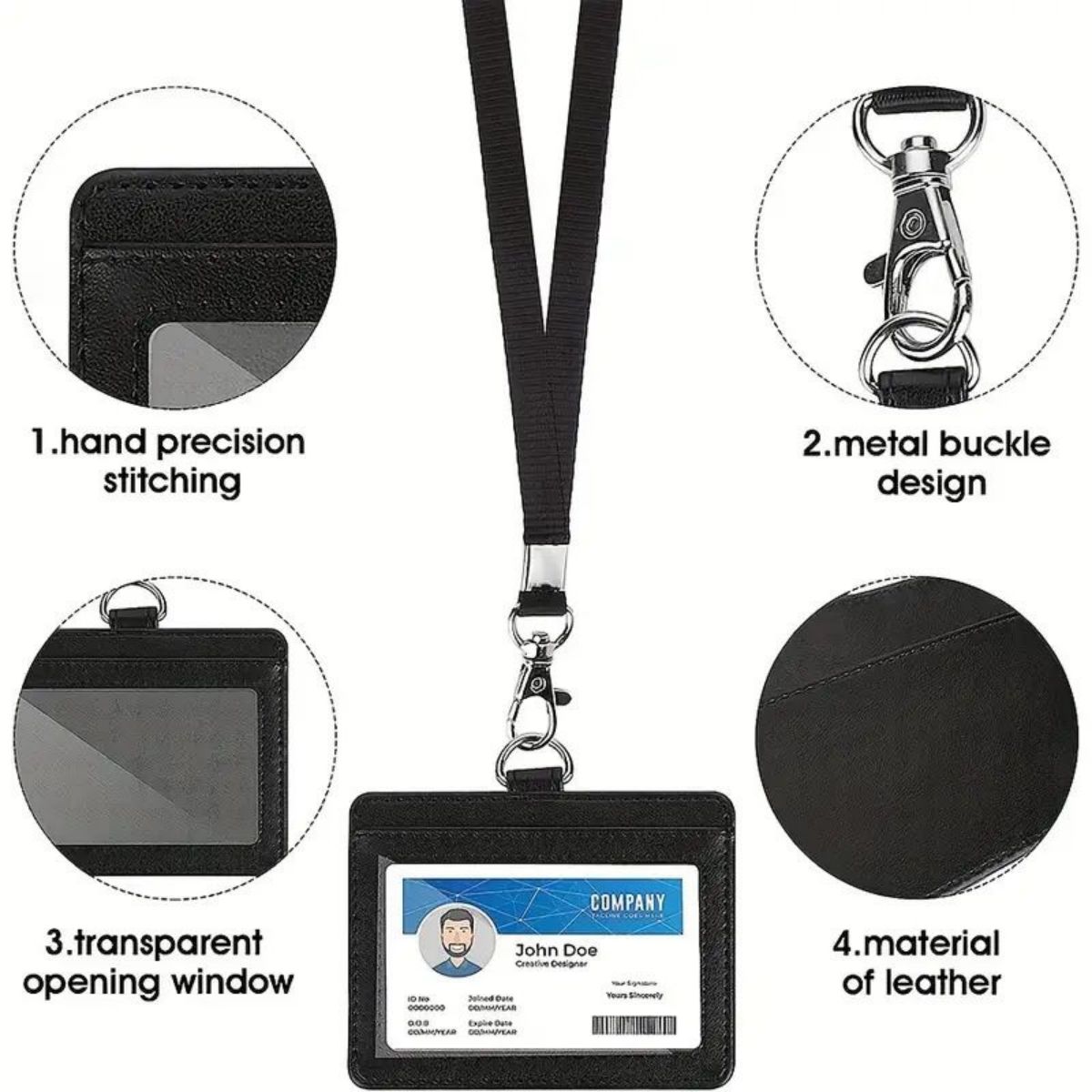 1-częściowy poziomy uchwyt na  – Lanyard Badge Holder recenzja i cena