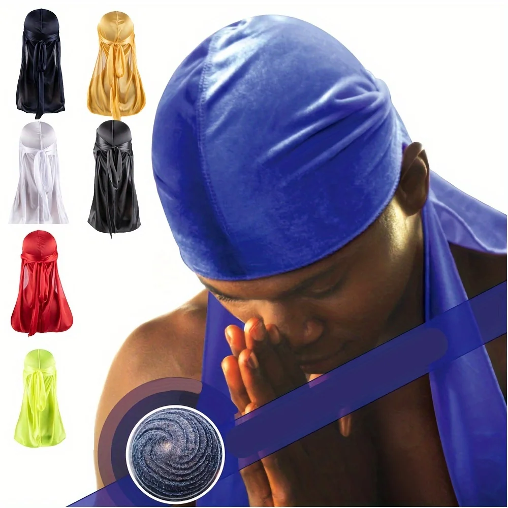 Męski jedwabny durag, czepek,  – Bandana Doo Rag recenzja i cena