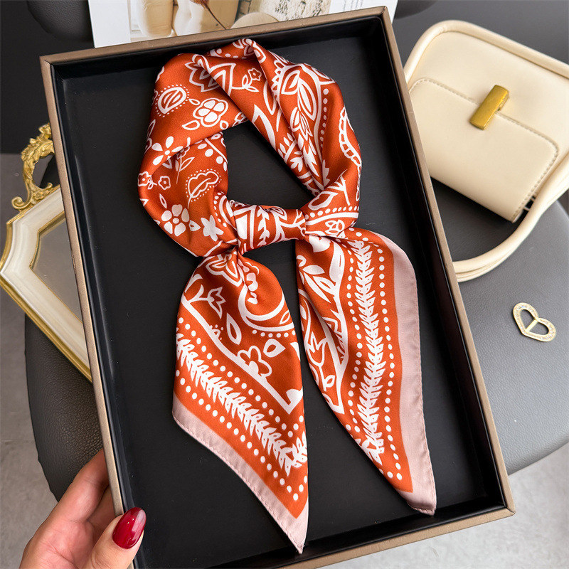 1 szt. apaszka jedwabna w wzór – Silk Neck Scarf recenzja i cena