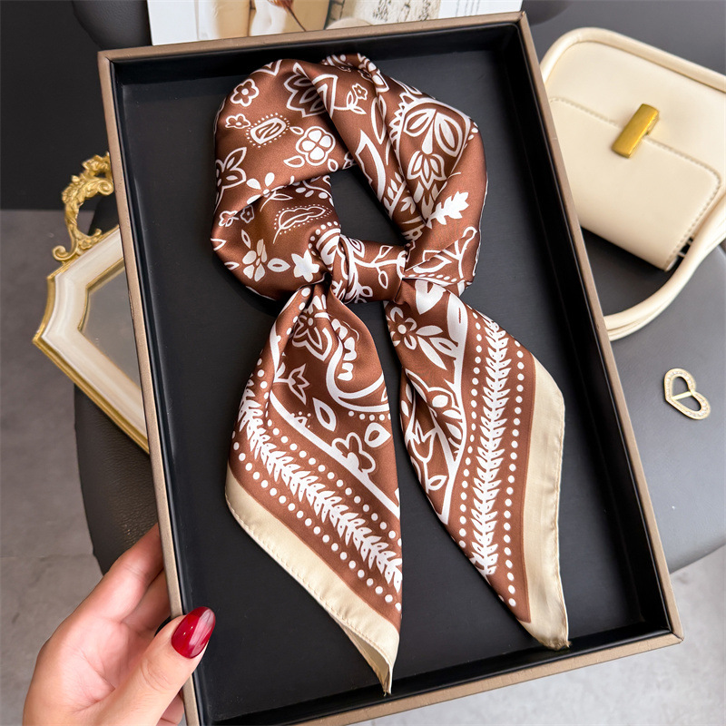 1 szt. apaszka jedwabna w wzór – Silk Neck Scarf recenzja i cena