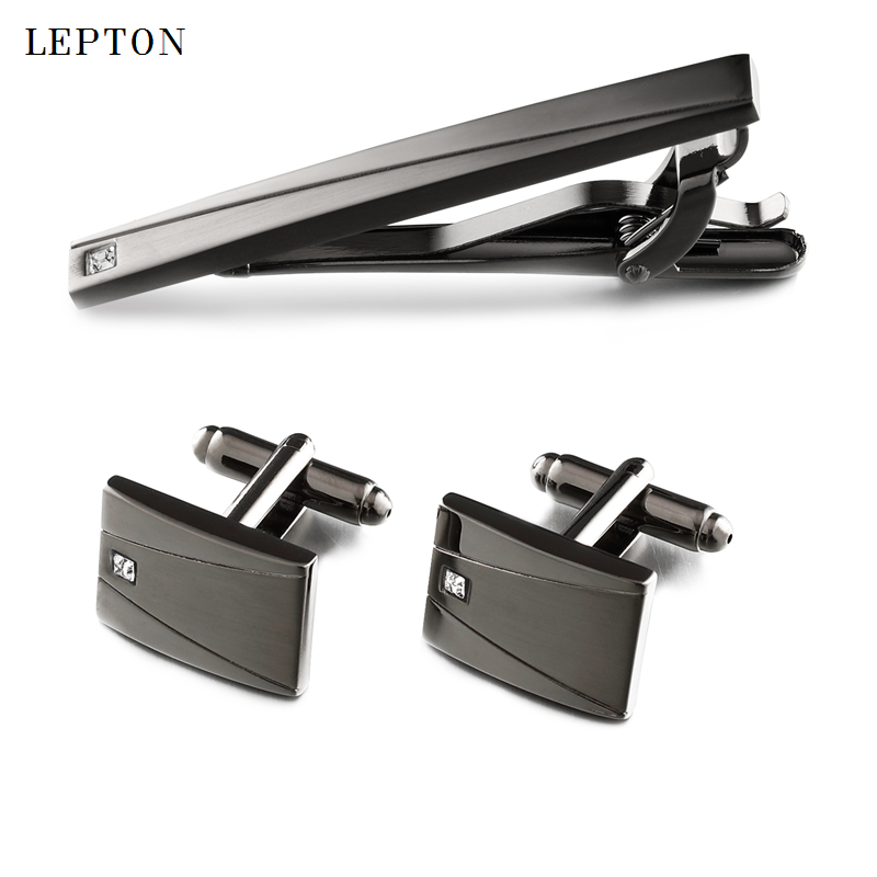 Klasyczny zestaw czarnych spin – Tie Bar Set Gift recenzja i cena