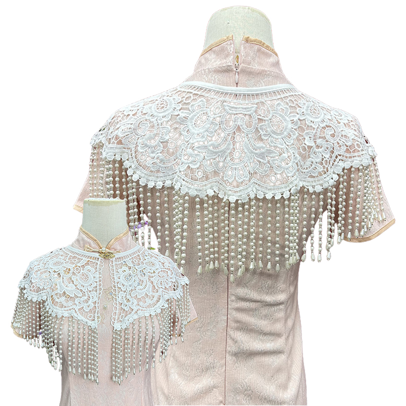Vintage'owy szal z perłami i f – Stole Wedding Shawl recenzja i cena