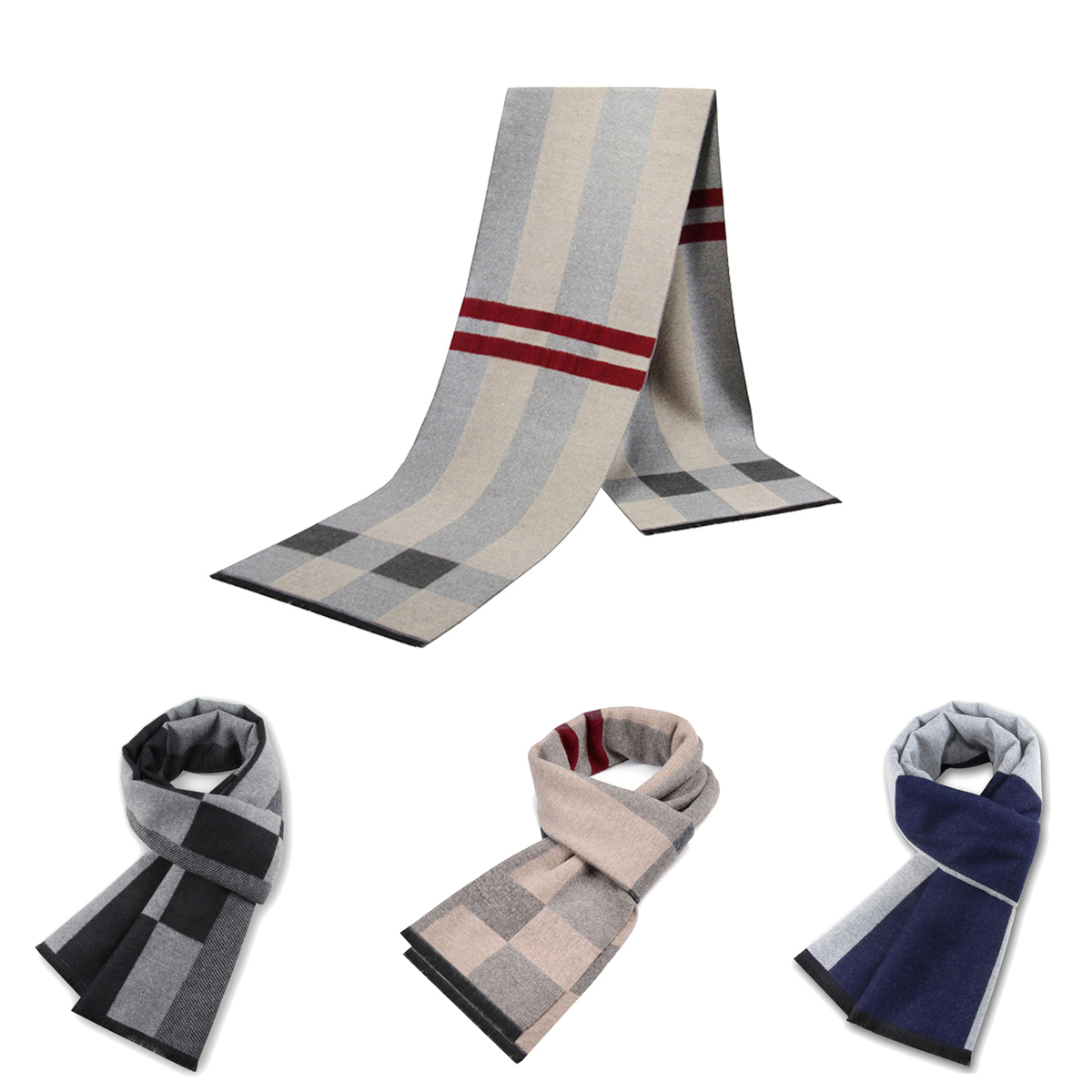 Męski Szalik Zimowy Imitacja K – Muffler Men Wool recenzja i cena